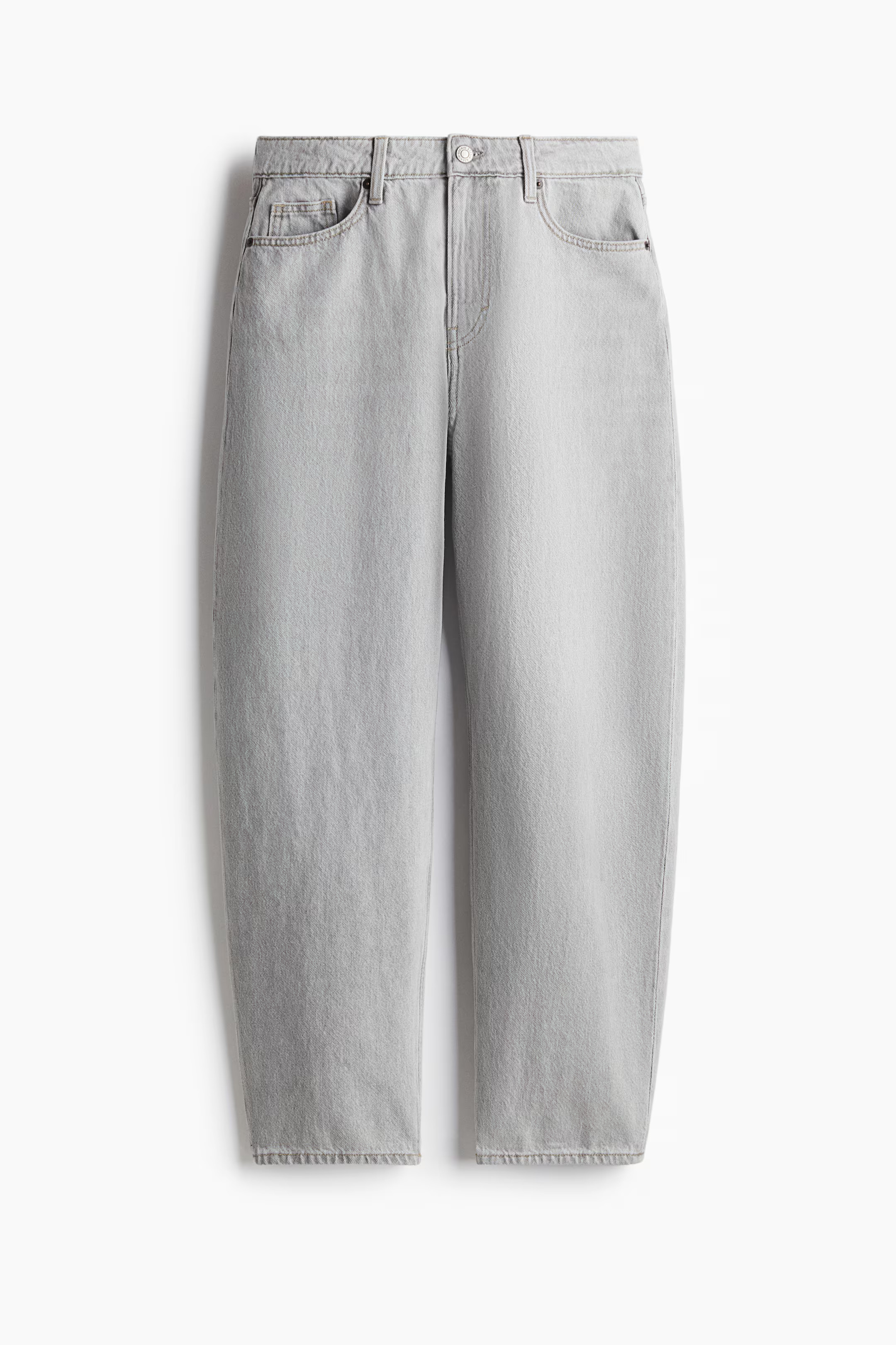 Barrel High Jeans - Light gray - Ladies | H&M CA | H&M (US + CA)