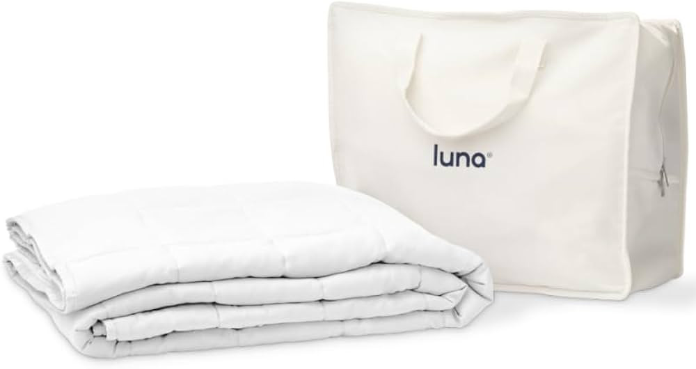 Luna Luxe Cotton Weighted Blankets for Adults - Oeko-Tex Cotton Weighted Blanket Soft Travel Blan... | Amazon (US)