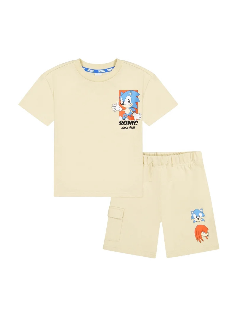 Sonic the Hedgehog Toddler Boy French Terry Short Set, Sizes 12 Months-5T | Walmart (US)