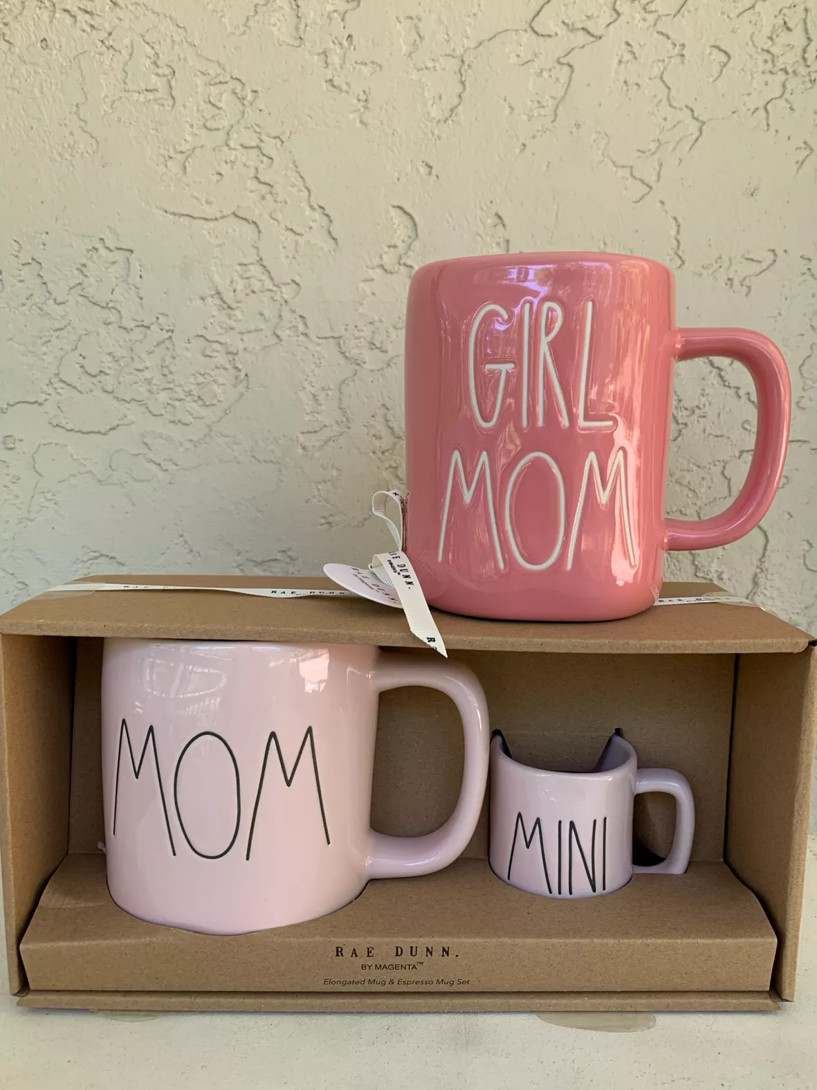 Rae Dunn Mama needs coffee pink ceramic coffee, tea, soup mug.