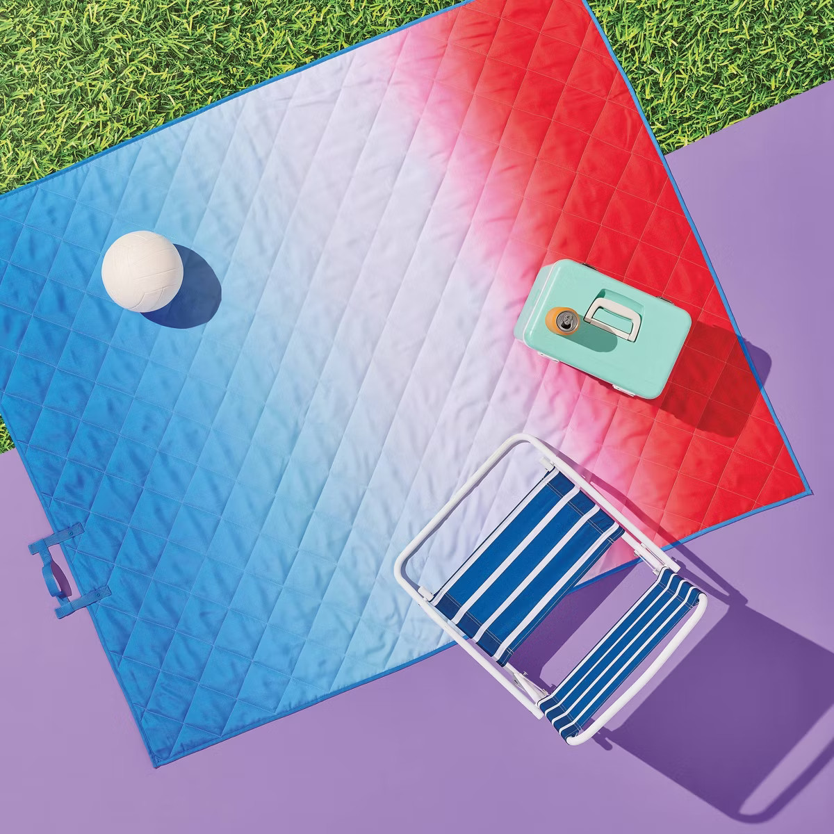 Picnic Blanket Red/Blue Ombre - Sun Squad™ | Target