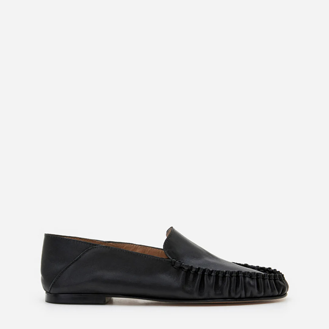 Bon Bon Leather Black Loafer | Flattered