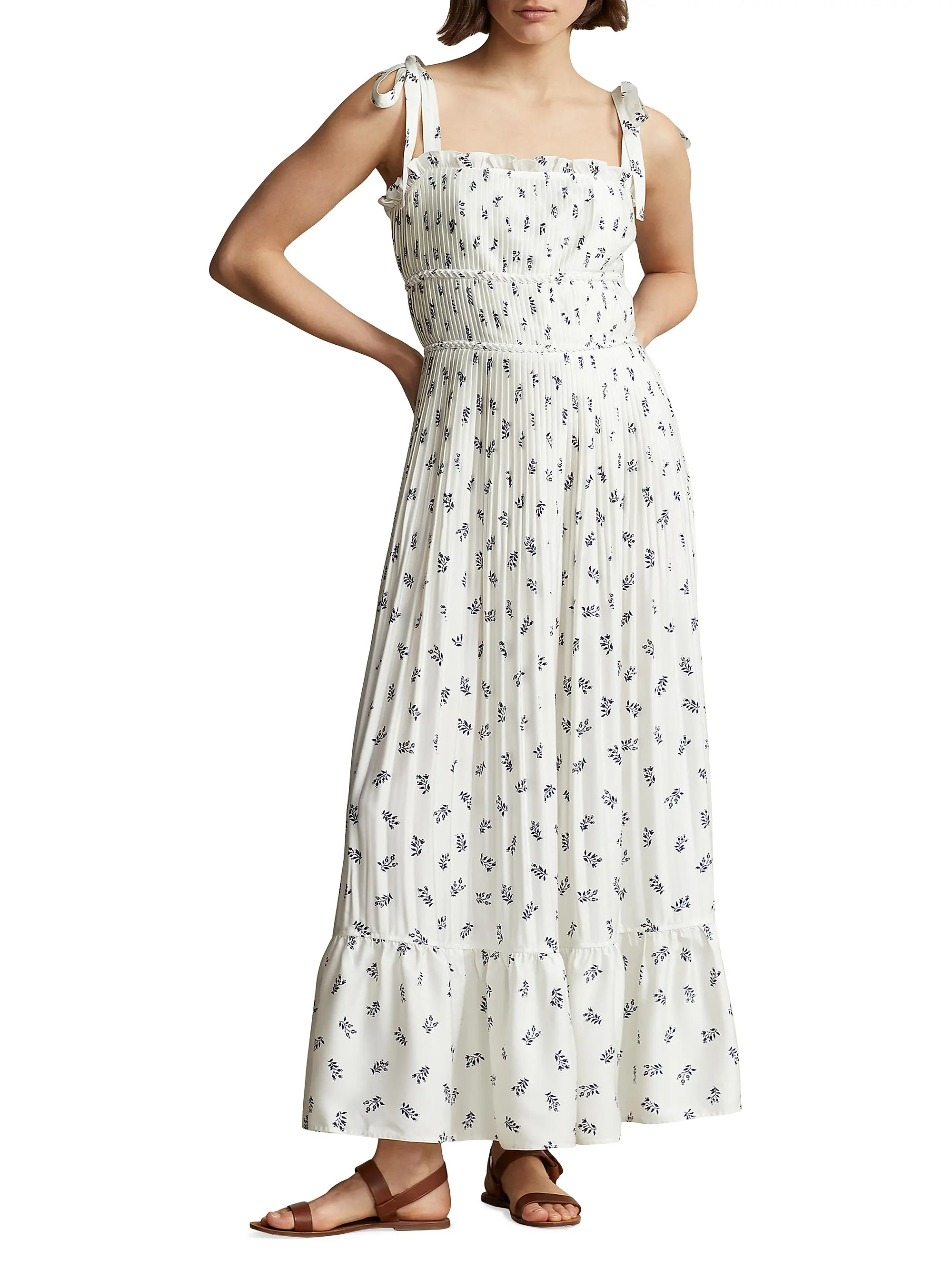 Floral Tie-Strap Maxi Dress | Saks Fifth Avenue