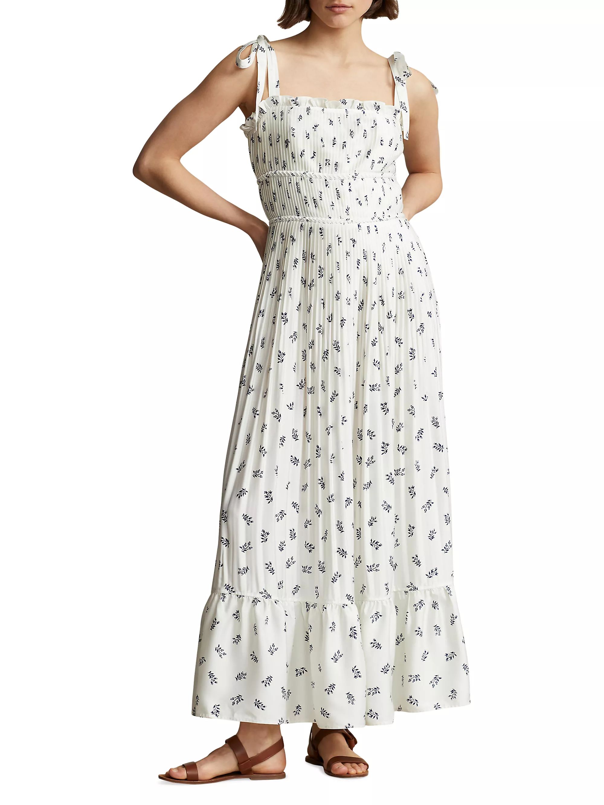 Floral Tie-Strap Maxi Dress | Saks Fifth Avenue