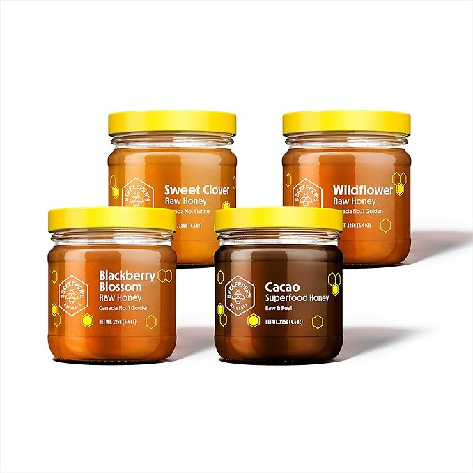 BEEKEEPER'S NATURALS 100% Raw Honey Sampler Gift Box - Natural & Crystallized - Eco-Friendly, Non... | Amazon (US)
