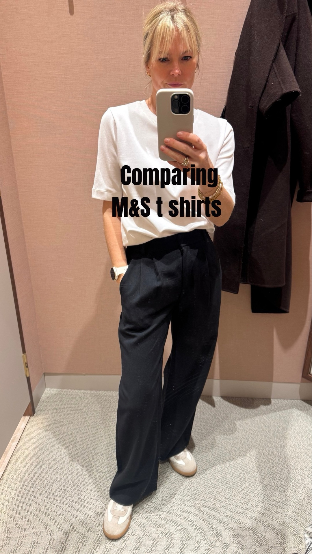 Finding the right basic tee - the Autograph one v the everyday tee. There is a big differential in cost but I’d have to say, you get what you pay for in this instance. 

Wearing 6 in both styles. Both come in multiple colours 

The heavier weight one isn’t see through and looks/feels expensive. 

Wardrobe staples 
Capsule wardrobe 
White t shirts 

#LTKspring #LTKeurope #LTKuk