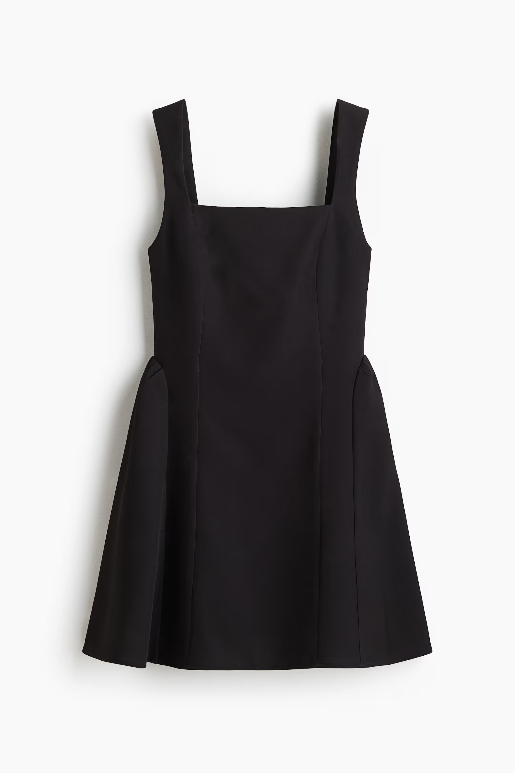 Dress with Flared Skirt - Black/dotted - Ladies | H&M US | H&M (US + CA)