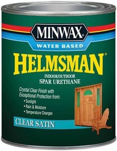 Minwax 630520444 Water Based Helmsman Spar Urethane, quart, Satin | Amazon (US)