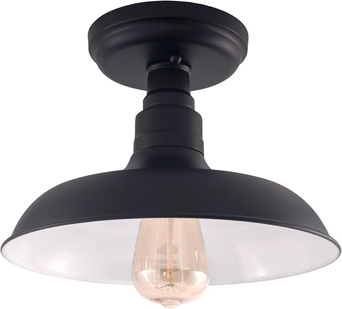 Design House 588525 Kimball Industrial Farmhouse 1-Light Indoor Dimmable Semi-Flush Ceiling Mount... | Amazon (US)