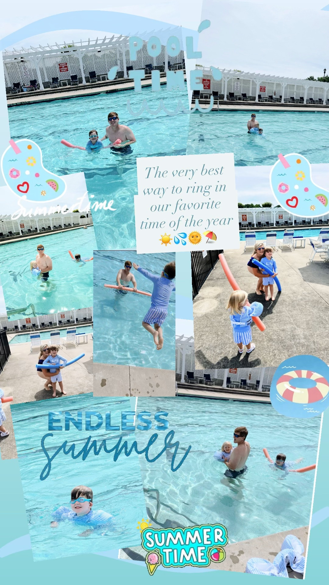 The very best way to ring in our favorite time of the year with our two little fishies!! 🐠🐟☀️💦🌞⛱️