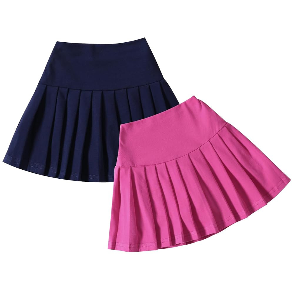 Neutocd Toddler Baby Girls Skirts Skorts Elastic High Waist Plain Pleated Skirts for Girls Runnin... | Amazon (US)