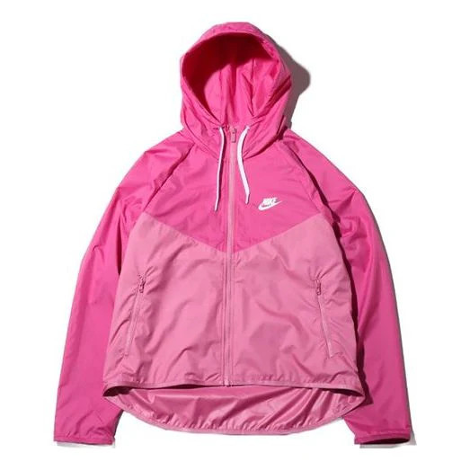 (WMNS) Nike Sportswear Windrunner Hoodie Jacket For Pink | KICKS CREW