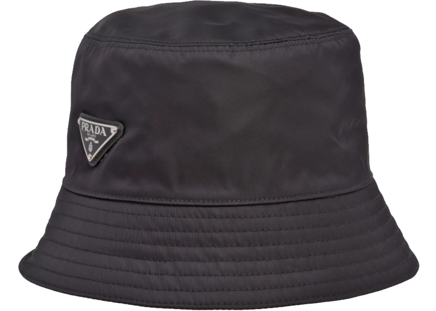 Prada Nylon Bucket Hat Black  in Nylon with Silver-tone | StockX