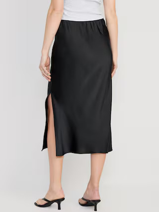 Satin Midi Slip Skirt for Women | Old Navy (US)