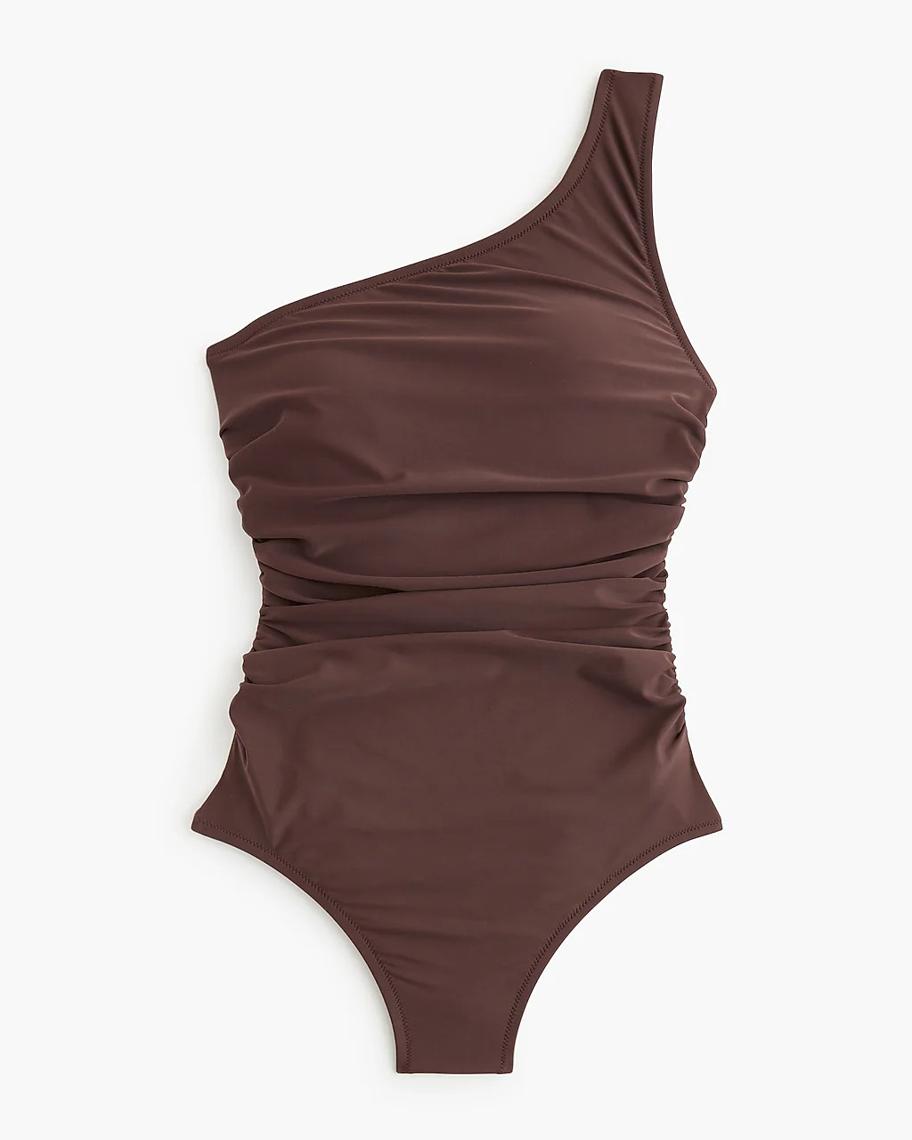 One-shoulder ruched one-piece swimsuit | J.Crew Factory