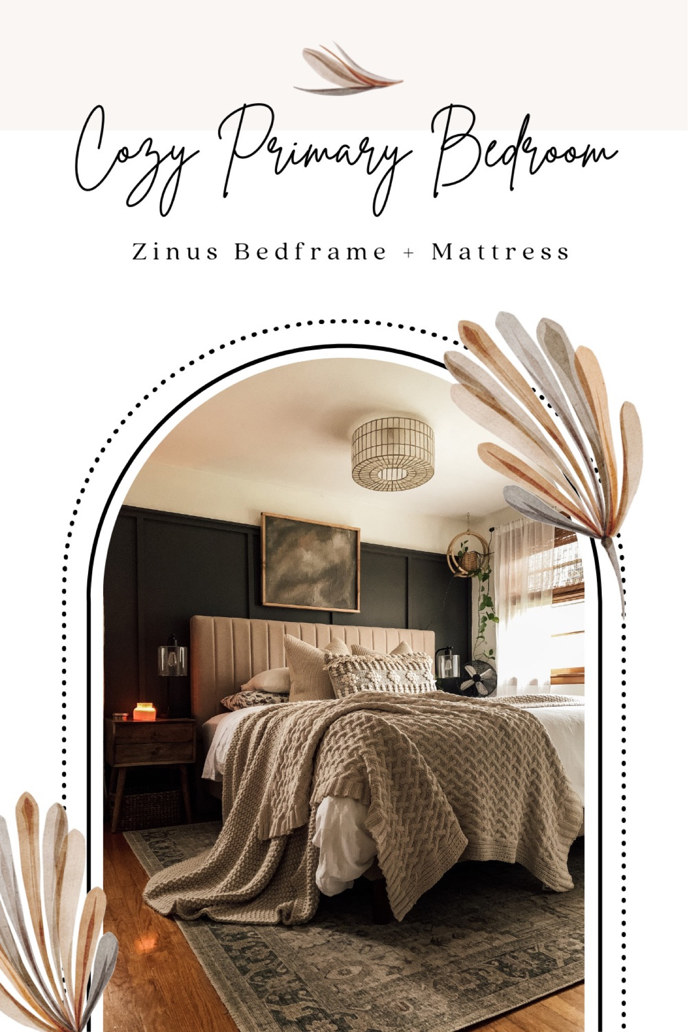 Cozy Primary Bedroom - Upholstered Bed 