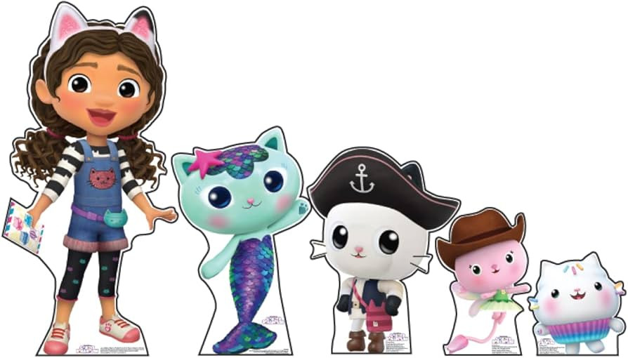 Cardboard People Gabby, Mercat, Pandy Paws, Kitty Fairy, Cakery Cat Group Cardboard Cutout Standu... | Amazon (US)