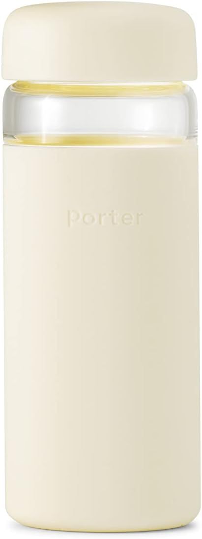 W&P Porter Glass Wide Mouth Bottle w/ Protective Silicone Sleeve | Cream 16 Ounces | On-the-Go |R... | Amazon (US)