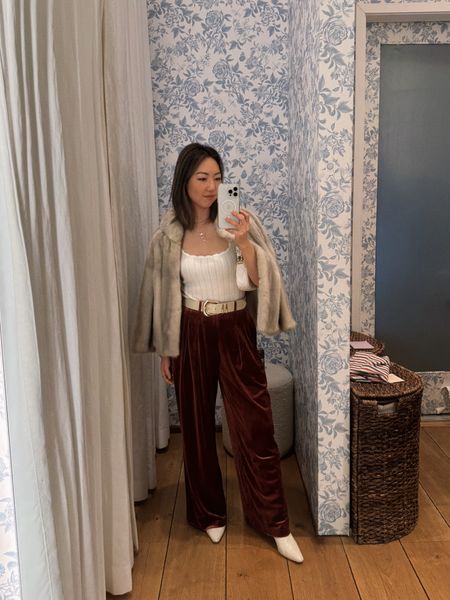 These velvet pants make any outfit look chic