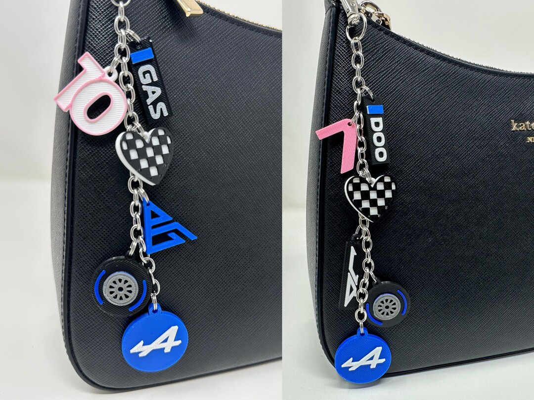 Enstone Formula Racing Bag Charm, Pierre, Jack, Race Car Driver, Purse Chain, Handbag Accessories... | Etsy (US)