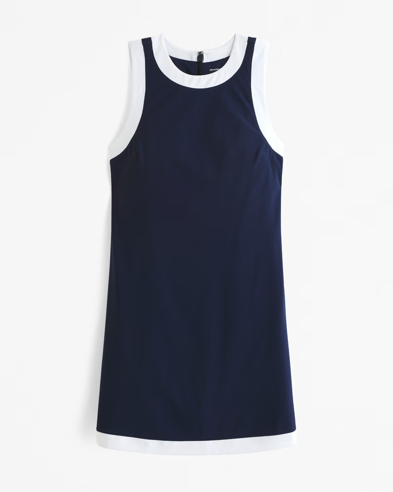 High-Neck Traveler Mini Dress | Abercrombie & Fitch (US)