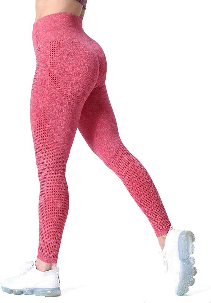 Aoxjox Women's High Waist Workout Gym Vital Seamless Leggings Yoga Pants | Amazon (US)