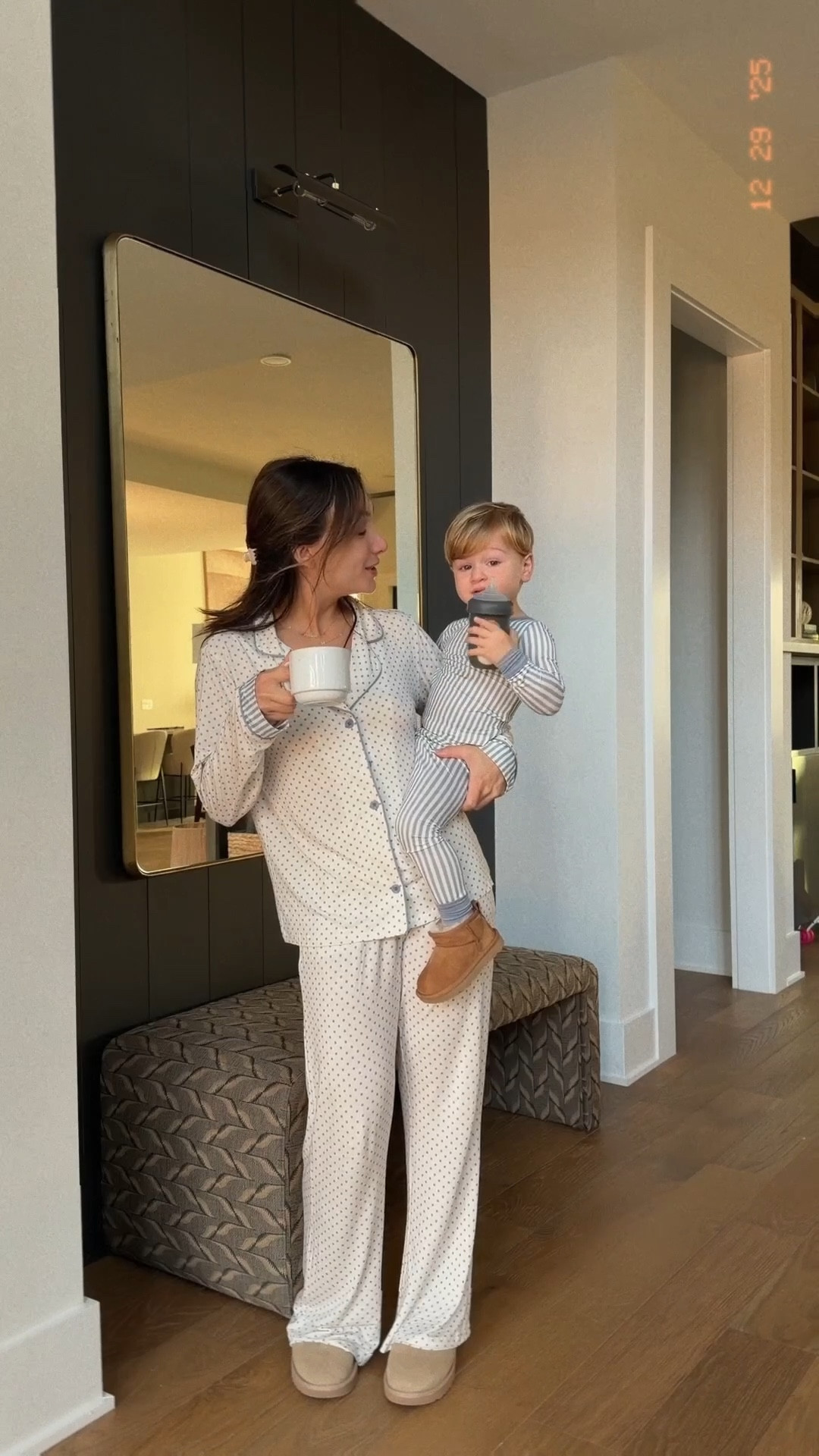 I’m wearing a small and Hudson 2T! 