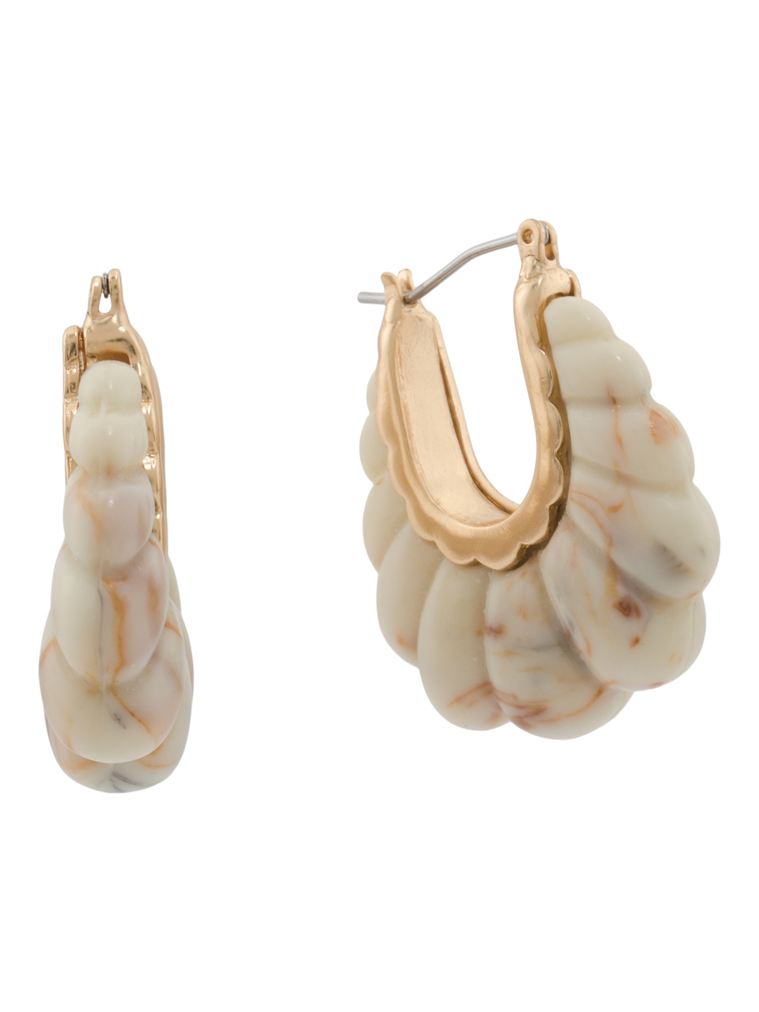 Scalloped Hoop Earrings | TJ Maxx