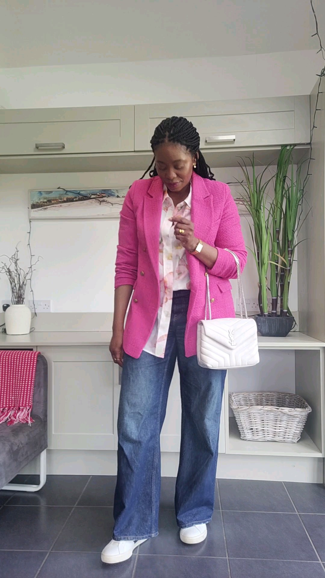 Styling a floral shirt 3 ways🩵 Floral shirt with white trousers and blue blazer🩷 Floral shirt with blue wide leg jeans and a pink blazer💚 Floral shirt tied over a silk slip dress#ltkwatchnow #ltkcurves #ltksummer #styletips #springoutfits 

#LTKspring #LTKmidsize #LTKmodest