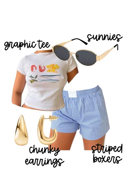 Such a cute way to style boxer shorts & everything can be found on Amazon! 

#LTKFindsUnder50