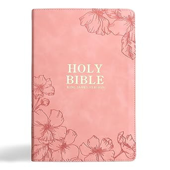 KJV Holy Bible, Giant Print with Cross-References, Soft Pink LeatherTouch with Floral Cover Desig... | Amazon (US)