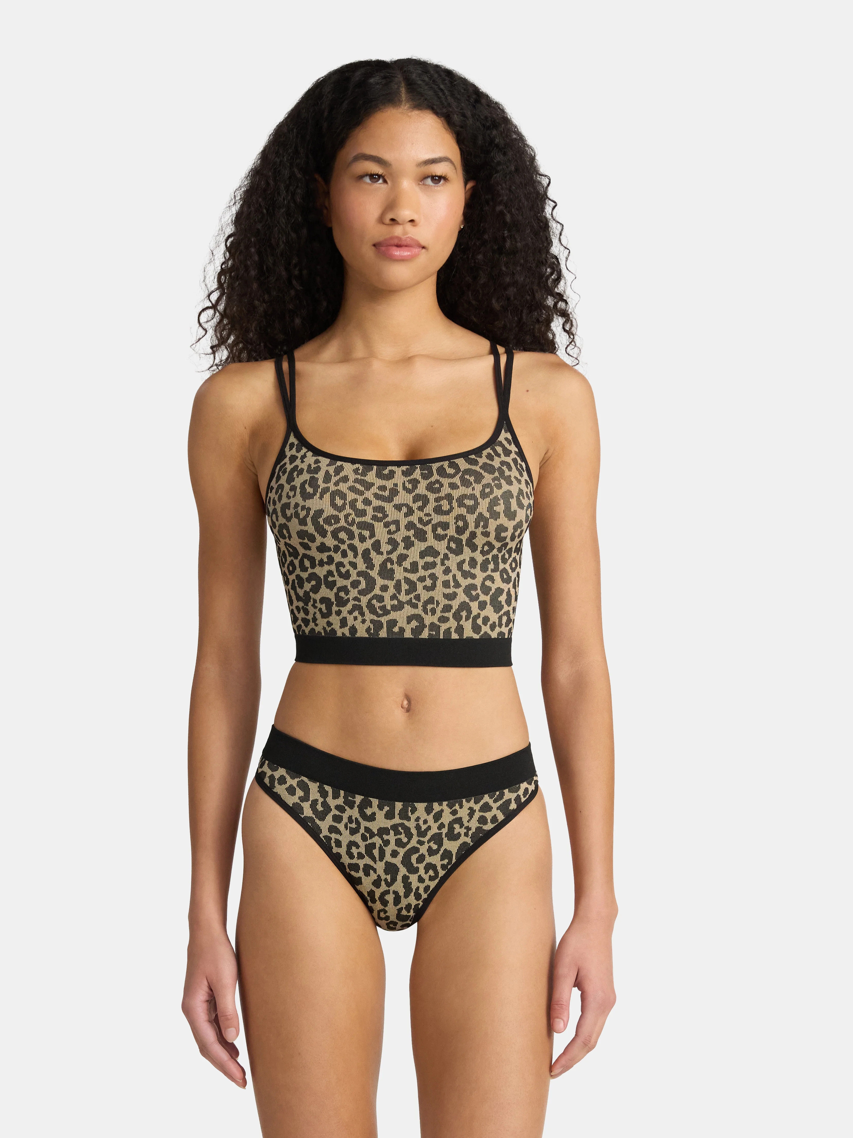 No Boundaries Women’s Seamless Cami Bra & Thong Panty Set, Sizes XS–XXXL | Walmart (US)