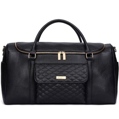 Luli Bebe Monaco Travel Bag, Made from Luxury Materials with Stylish Exterior, Easy to Carry with Spacious Storage, Made for Moms - Ebony Black | Target
