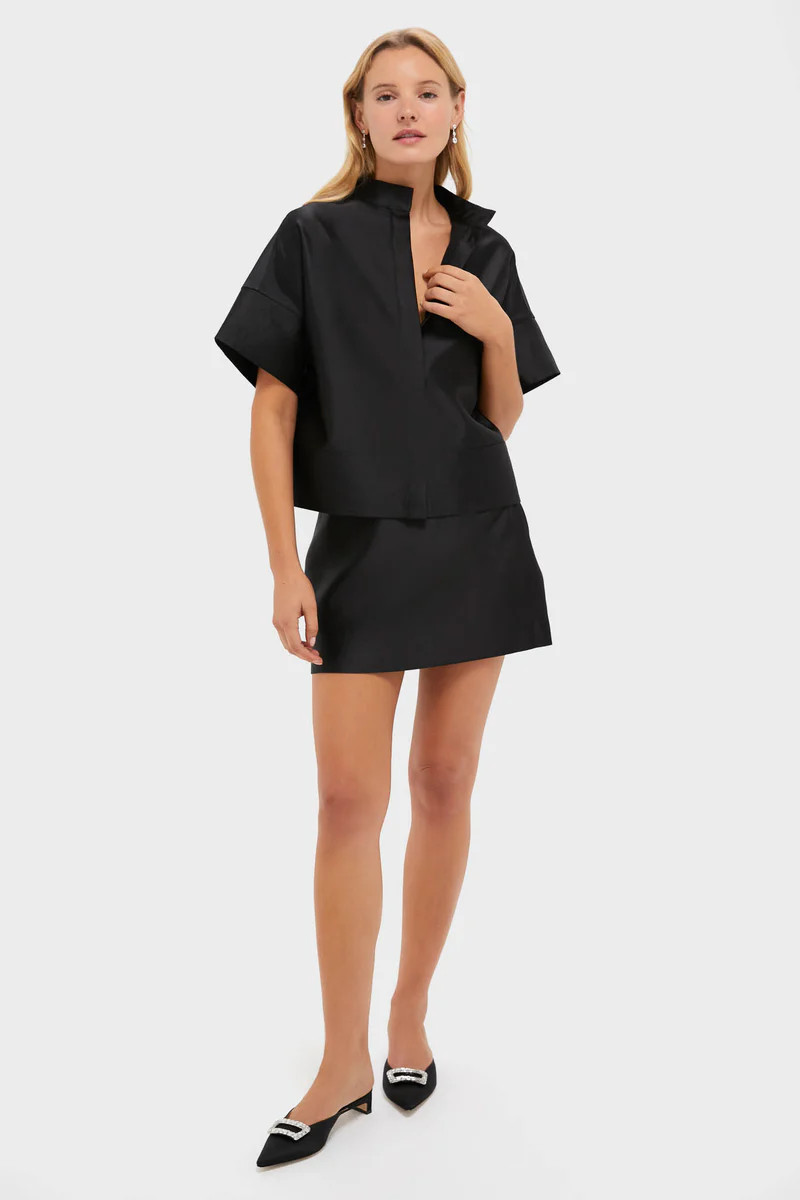 Black Dupioni Opal Skirt | Tuckernuck (US)