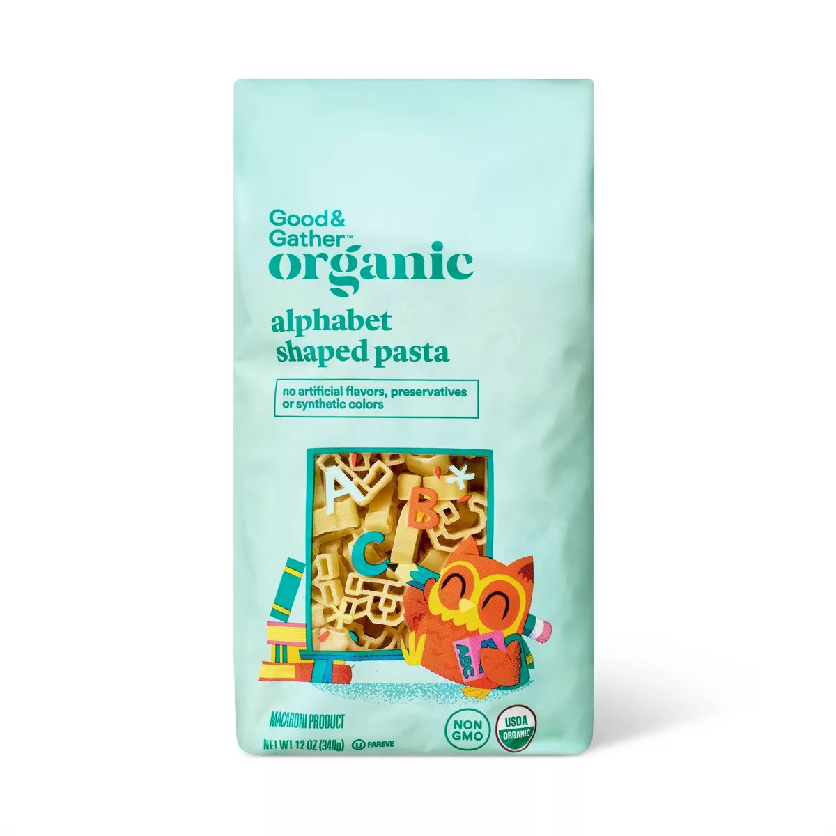 Alphabet Shaped Organic Kids' Pasta - 12oz - Good & Gather™ | Target