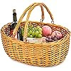Wicker Basket with Double Folding Handles | Wicker Easter Basket | Storage of Plastic Easter Eggs... | Amazon (US)