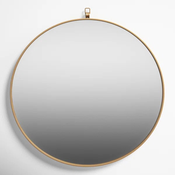 Cassie Metal/Manufactured Wood Round Wall Mirror | Joss & Main