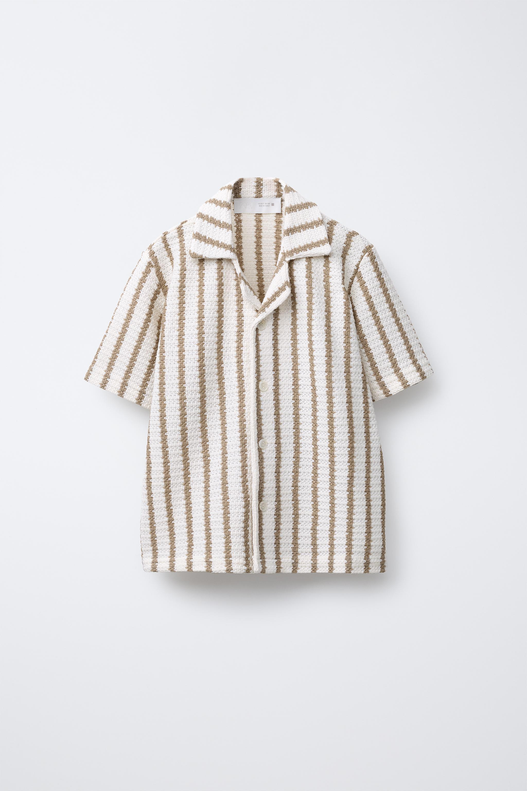 TEXTURED STRIPED SHIRT | Zara US