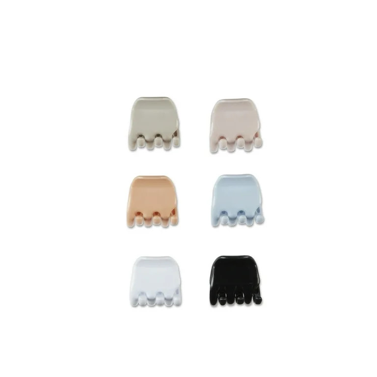 Scunci Earth-Friendly Planet Recycled Mini Claw Clips, Assorted Colors, 6 Ct | Walmart (US)