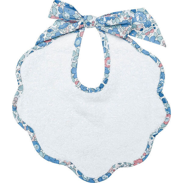 Scalloped Bib, Betsy Blue Liberty | Maisonette