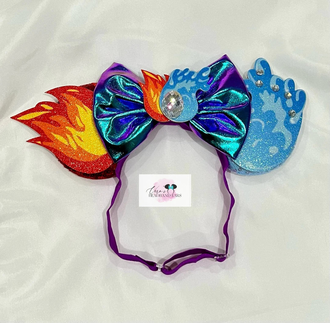 Elemental Adjustable Elastic Ears Headband, Wade Ember Elastic Ears, Adjustable Minnie Ears, Elem... | Etsy (US)