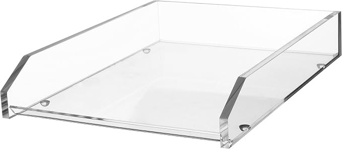 Kantek Acrylic Single Letter Tray, 10.6-Inch Wide x 13.9-Inch Deep x 2.5-Inch High, Clear (AD10) | Amazon (US)