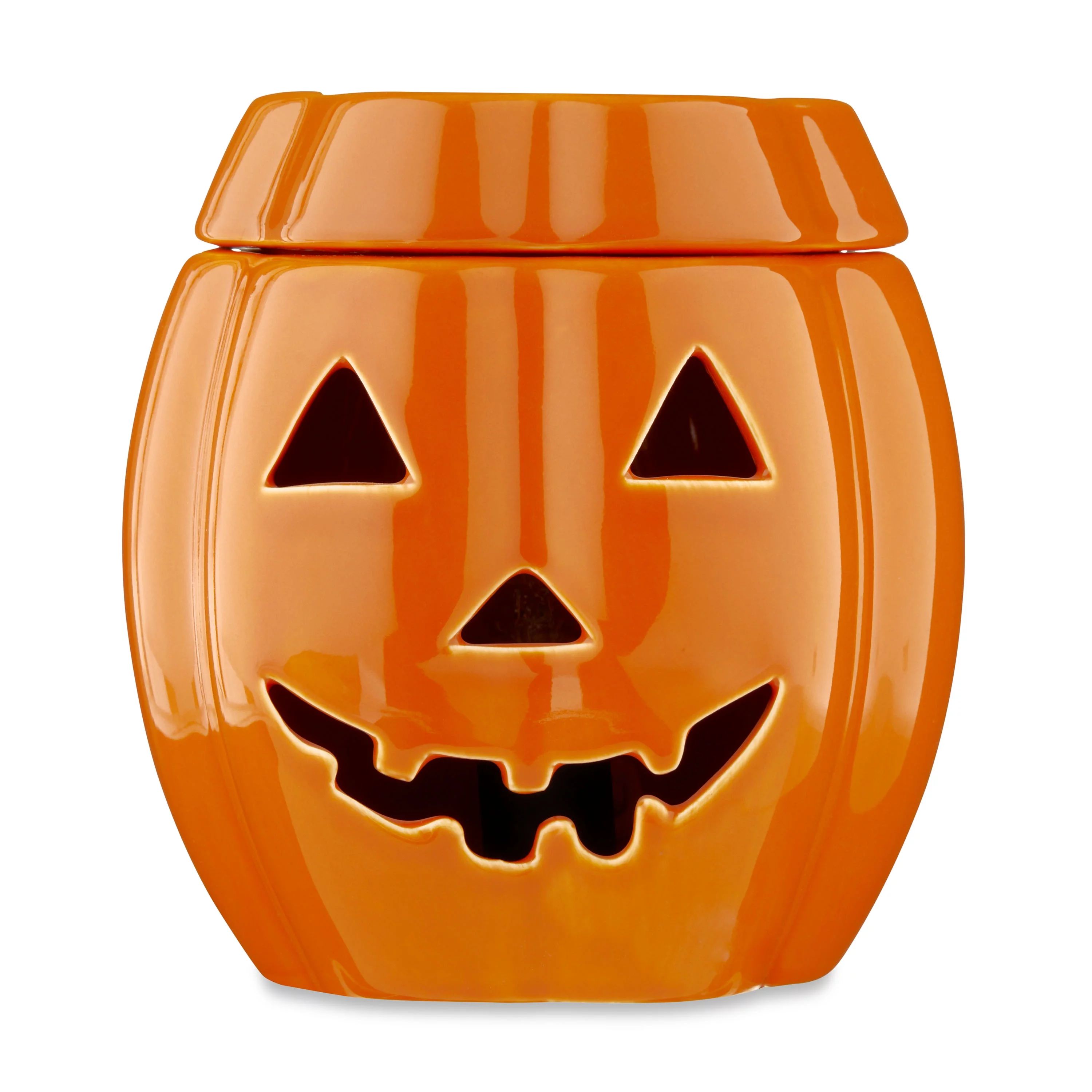 Halloween Orange Ceramic Jack-O'-Lantern Electric Wax Warmer Decoration, 5.5 in x 5.13 in x 6 in,... | Walmart (US)