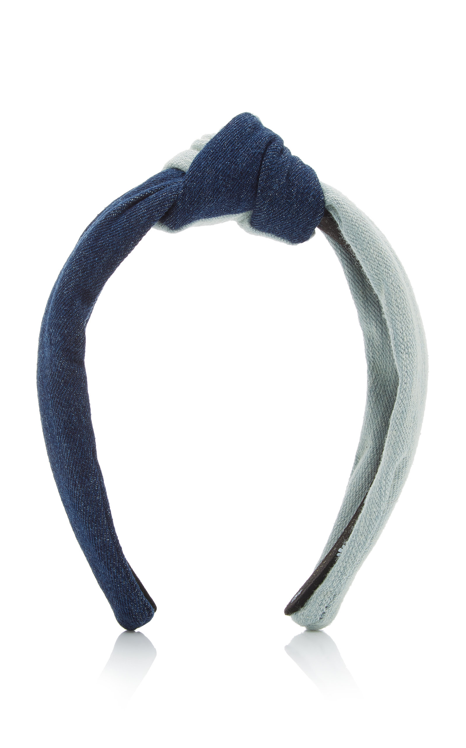 Lele Sadoughi Two-Tone Knotted Denim Headband | Moda Operandi Global