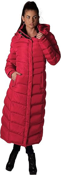 ELORA 47" Women's Winter Coat Heavyweight Full Length Fleece Lined Maxi Puffer Long Coat | Amazon (US)