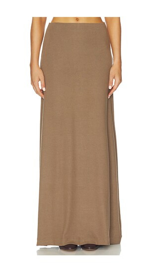 Lauren Maxi Skirt in Walnut | Revolve Clothing (Global)