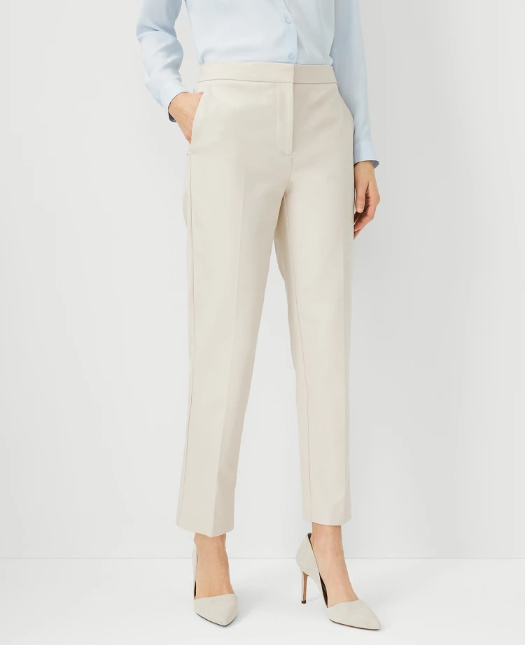 The High Rise Ankle Pant in Stretch Cotton | Ann Taylor (US)
