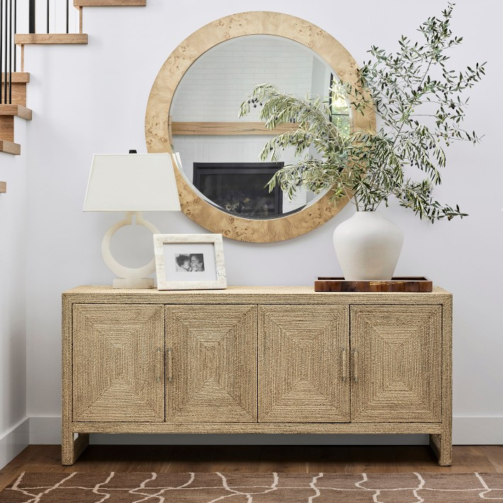 Burl Wood Round Wall Mirror | Williams-Sonoma