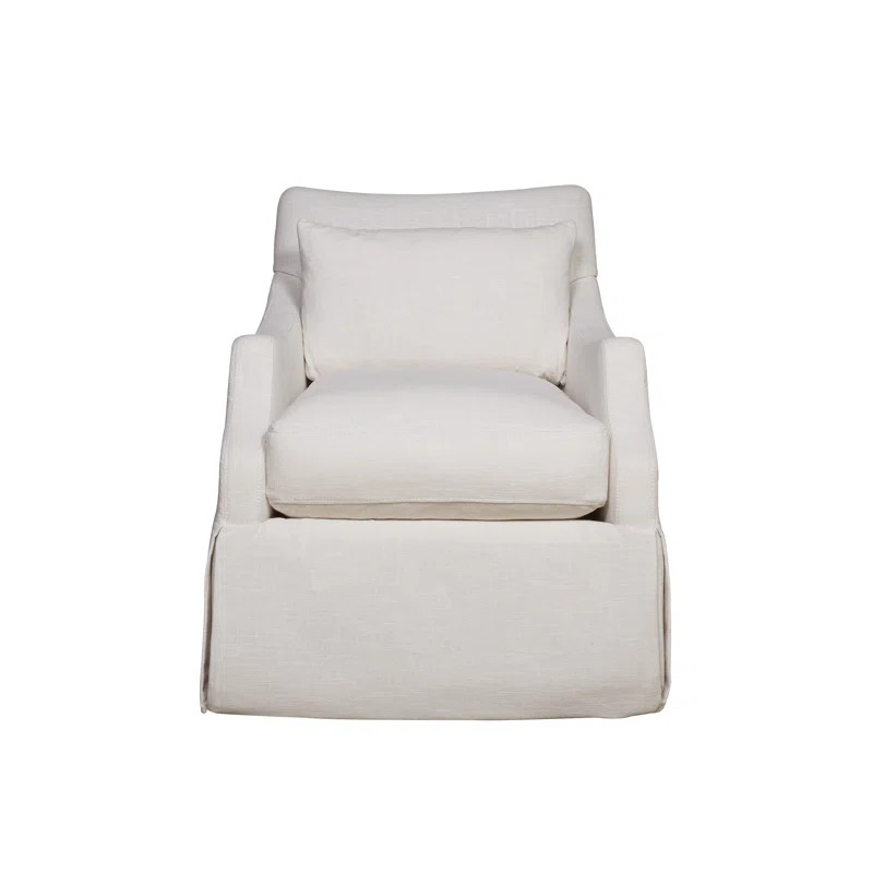Margaux Slipcovered Swivel Armchair | Perigold