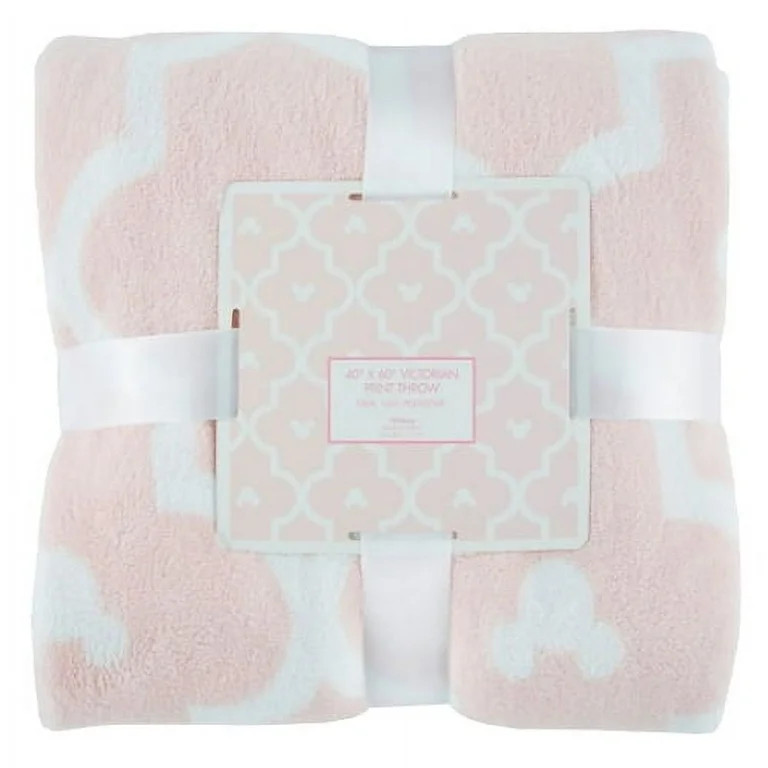 New 2020 Disney Parks Pink Victorian Mickey Head Silhouette Throw Blanket 40x60” | Walmart (US)